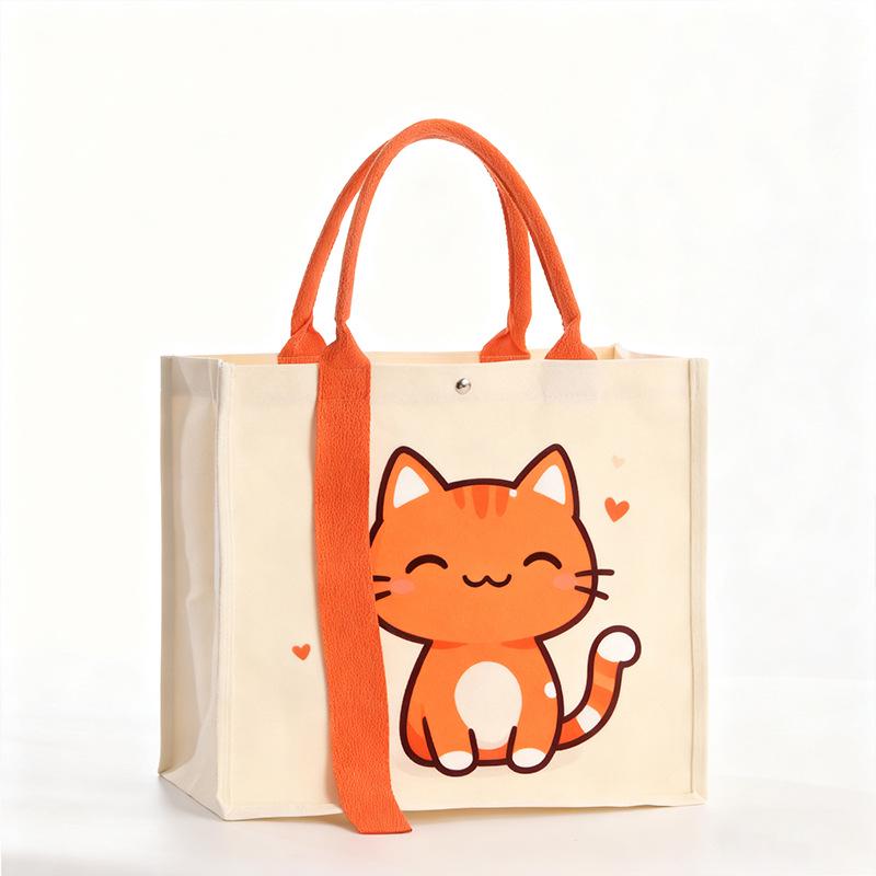 Custom 3D Canvas Tote Bag with Logo & Ribbon - Fashionable Souvenir Gift