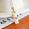 Hotan Jade S925 Silver Inlaid Bamboo Newspaper Peace Pendant