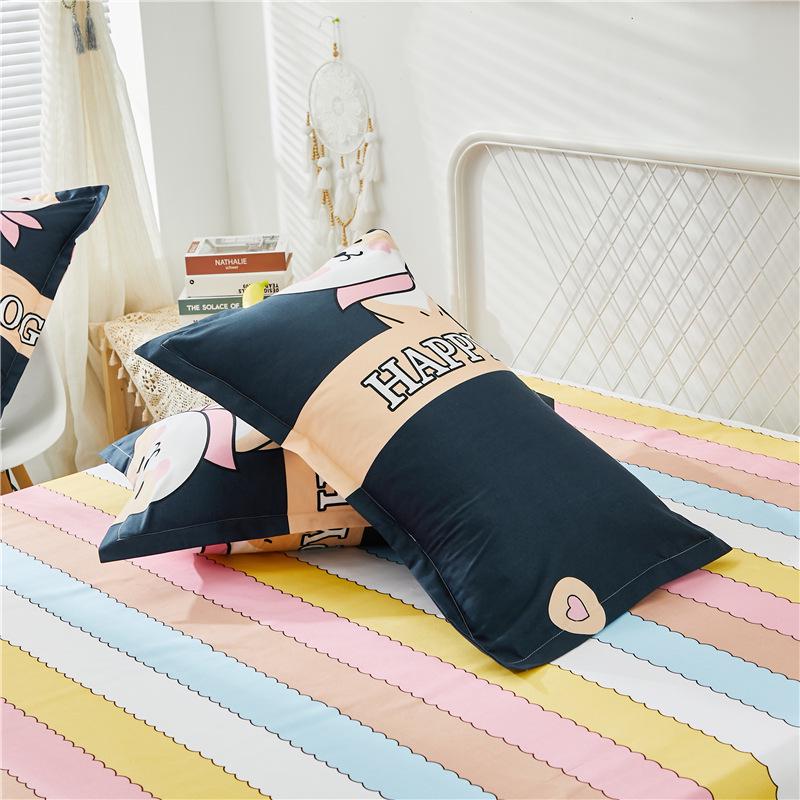 Aloe Vera Cotton Printed Pillowcase Pair, Standard Size 48x74 Cm