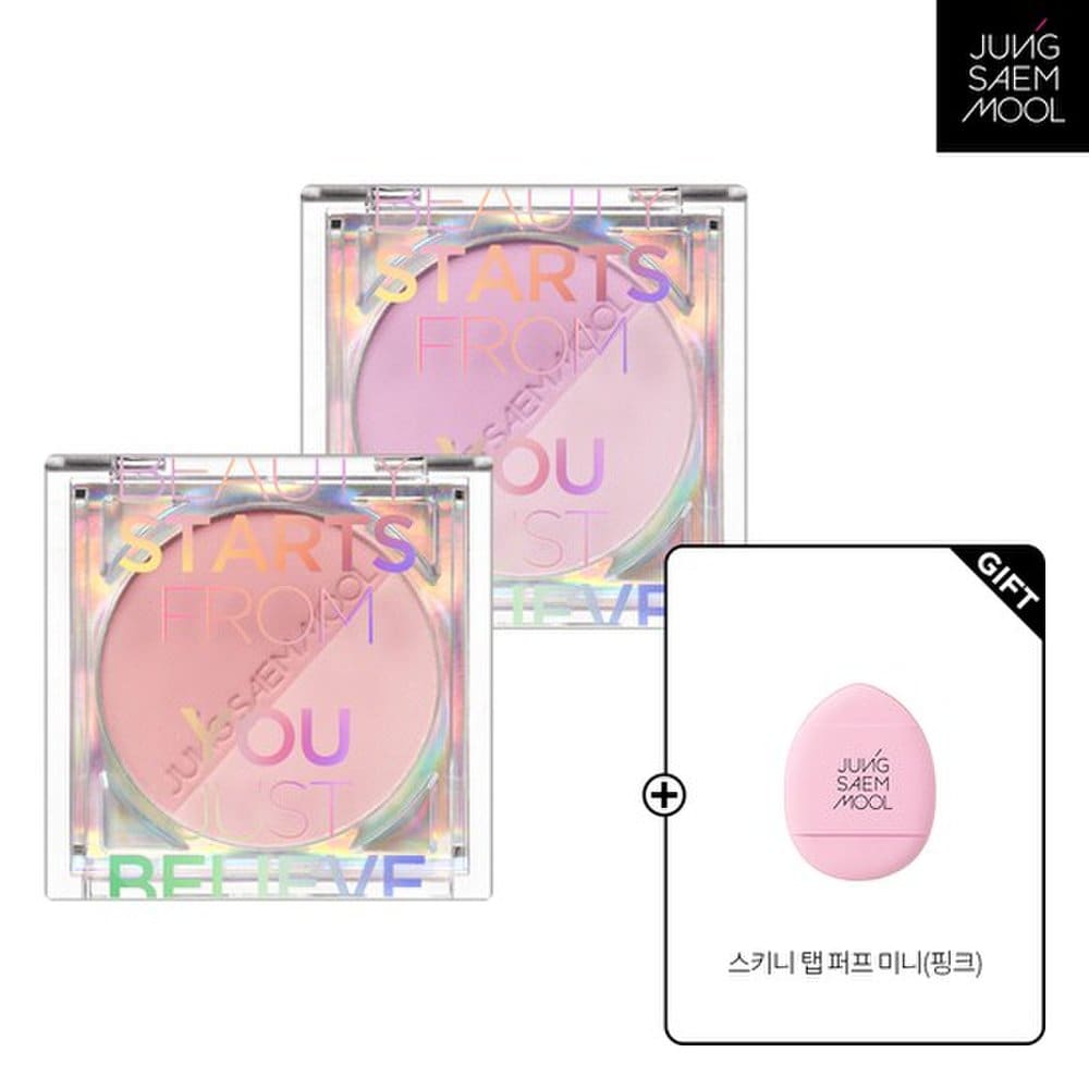 

JUNG SAEM MOOL Color Piece Blush 4.3g + Skinny Tab Puff (Pink) 06 Blending Peach