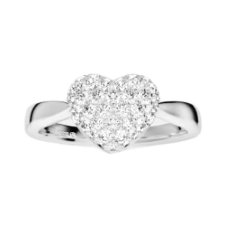 APM Monaco Heart shaped 925 silver ring women s silver A23916OX