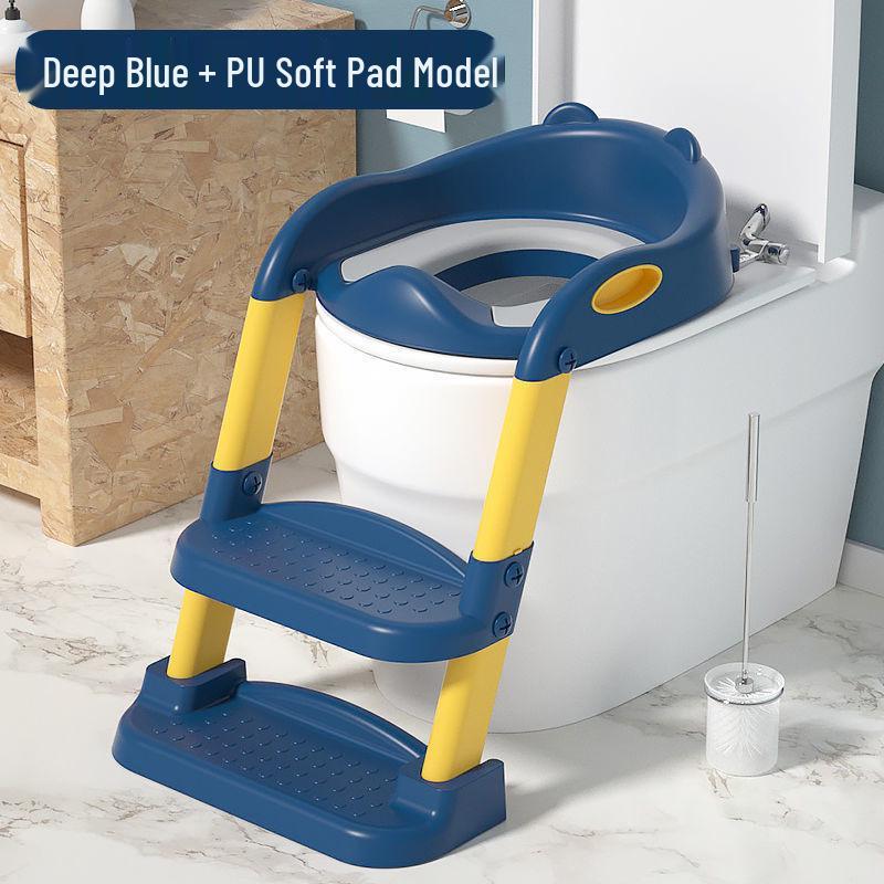 Folding Kids' Toilet Ladder with Baby Seat