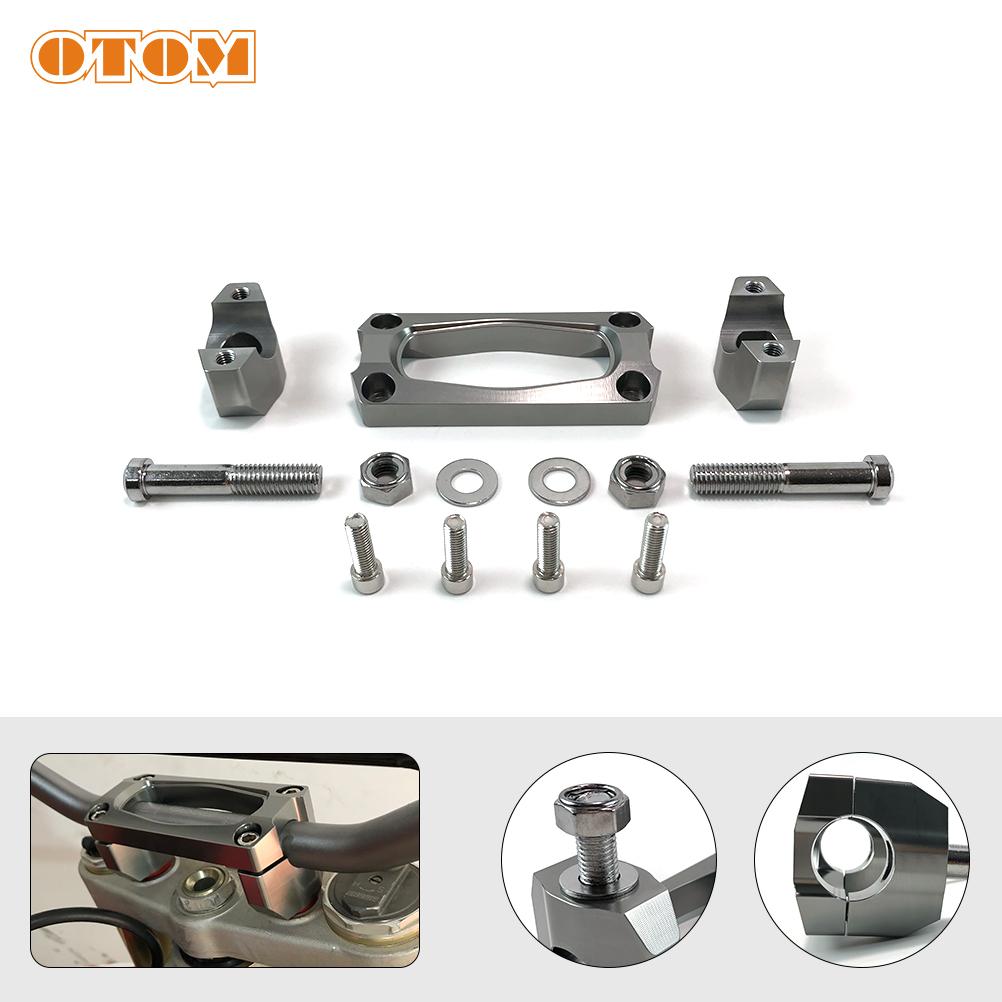 OTOM Motorcycle 28MM Handlebar Risers Bar Clamp Extend Adapter With Bolts CNC Machining Aluminium For YAMAHA YZ125 YZ250 YZ450F