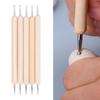 5pcs Tracing Stylus DIY Making Wooden Handle Stainless Steel Double Head Ball Tip Embossing Stylus for Art Projects