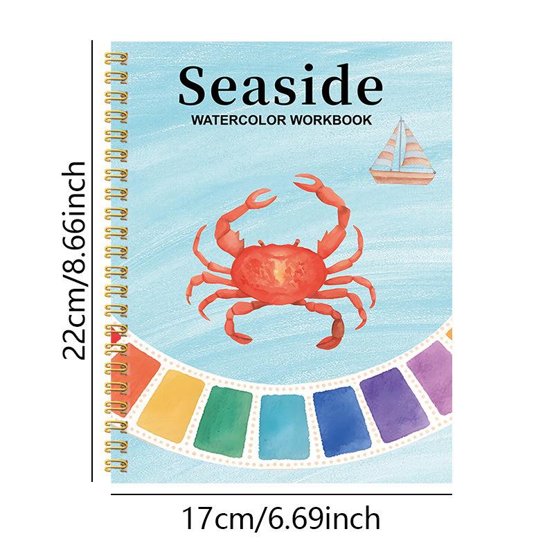 Spiral Bound Watercolor Workbook Special Coloring Practice Book For Art Painting