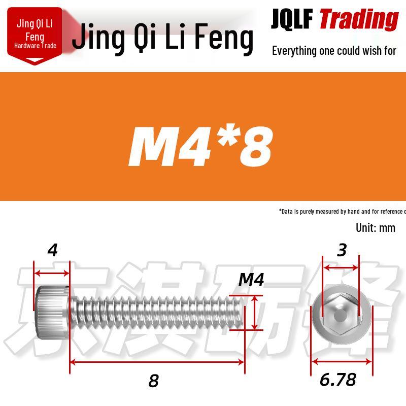 201 Stainless Steel Hex Socket Head Cap Screws M3-M27, Fully Threaded