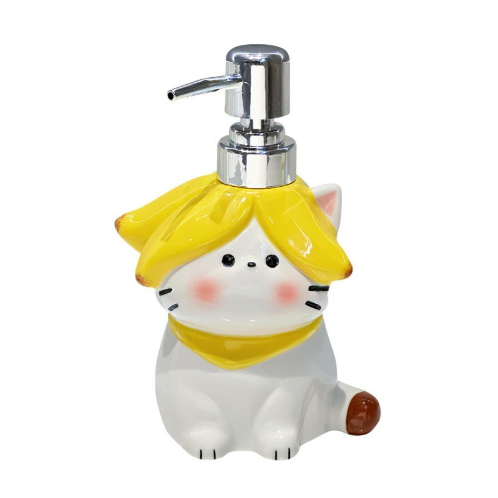370ml Ceramic Soap Dispenser Banana Cat Shape Hand Sanitizer Bottle  Laundry Room