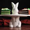 BRRabbit Shape Ceramics Cake Tray Wedding Party Dessert Display Stand Fondant Cake Decorating Tools Home Decorating ToolsEY