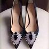 Fashion New Rhinestone Pointed High Heels Wedding Shoes Sexy Satin Women Pumps