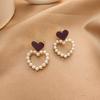 Light Luxury Pearl Stud Earrings Celebrity Temperament Flower Earrings Elegant High-end Earrings