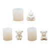 DIY Handmade Silicone Fondant Mold Soap Making Supplies Cartoon Bear Cake Decorating Mold Flexible Home Gift
