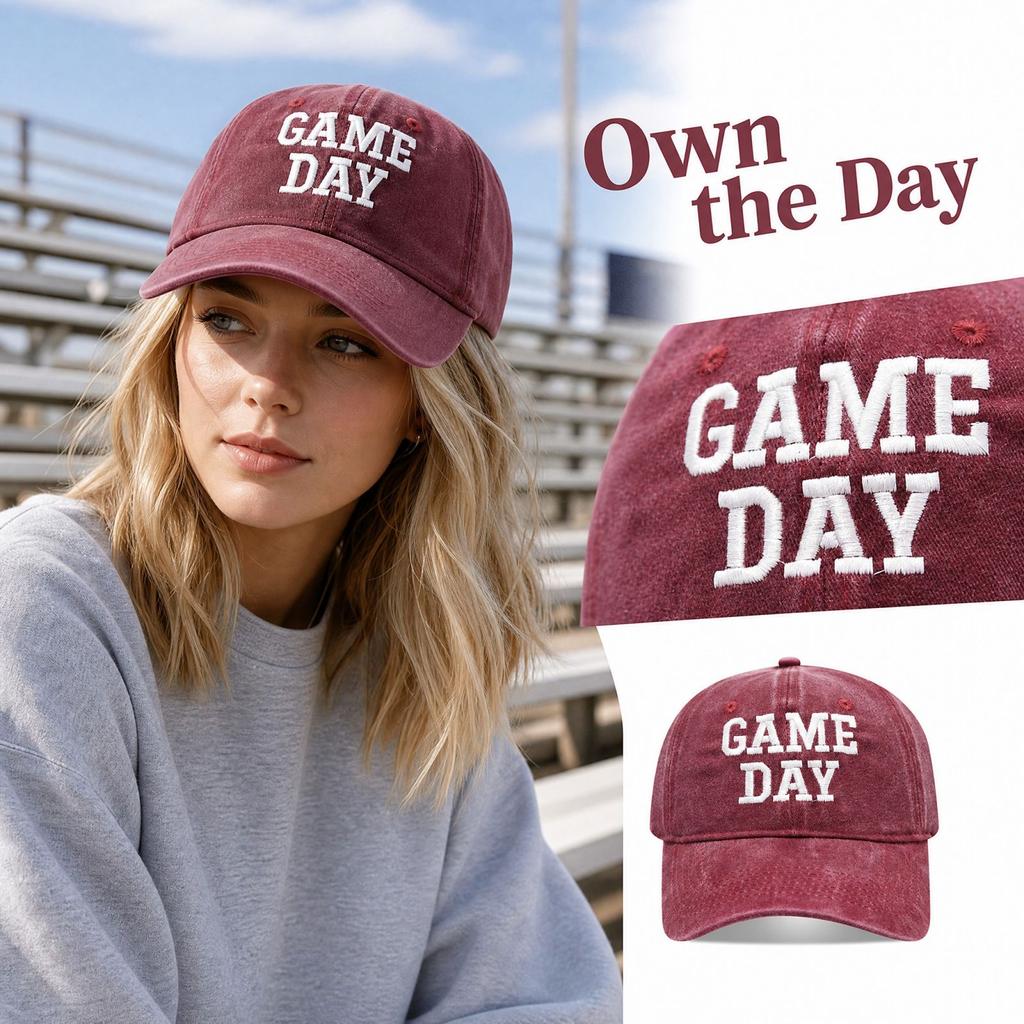 Unisex Retro Embroidered Letter Baseball Soft Casual Sun Hat for Men and Women