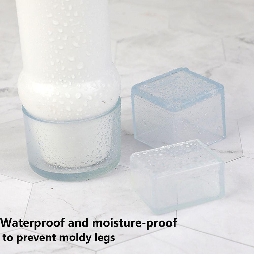 4 szt./zestaw Skarpetki na stół Okrągłe silikonowe podkładki Nakładki na nogi krzeseł Antypoślizgowe osłony Stopki meblowe