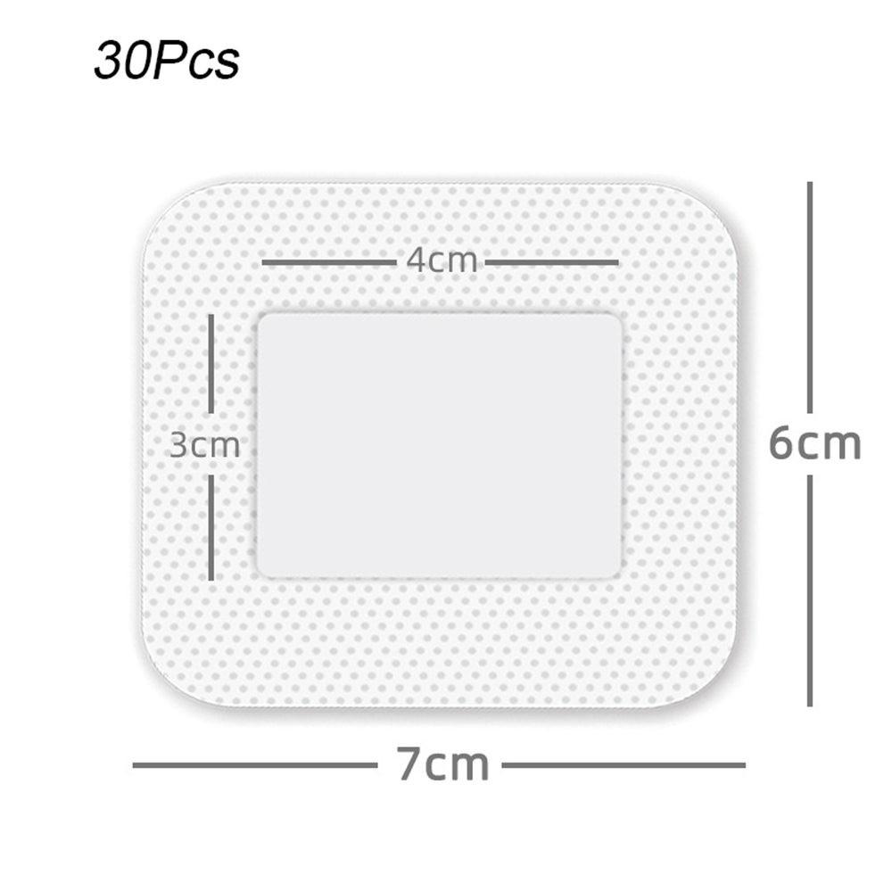 

30Pcs 10x10cm/15cm/20cm/25cm Medical Sterile Wound Dressing Breathable Adhesive Large Size Band Aids Bandage Wound Care Sticker 6cm×7cm