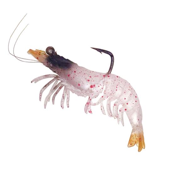 1/3/6Pcs Fishing Lures Shrimps Baits with Hook Realistic Looking Vibrant Color Freshwater Saltwater Shrimp Swimbaits Soft Lures