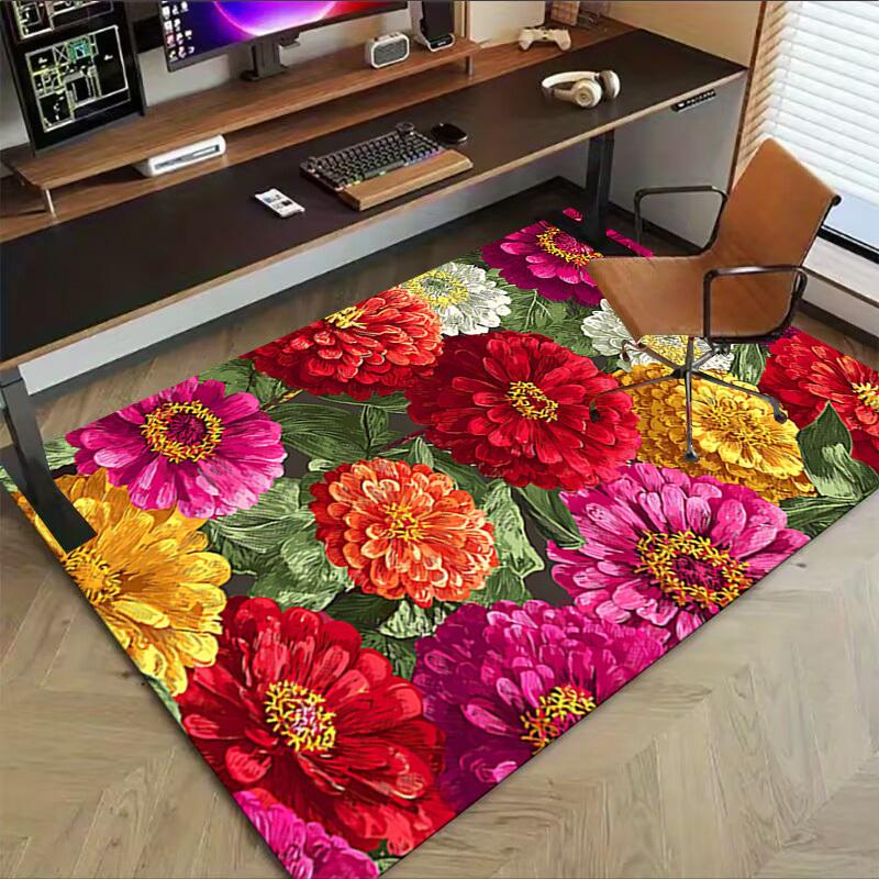 1PC Floral Pattern Extra Large Non-Slip Floor carpet, Office, family, bedroom, Studio - Large Area RugJ0340