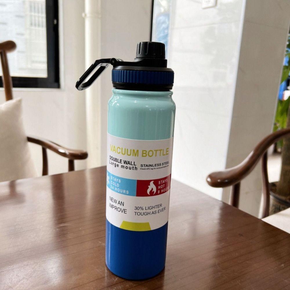600/800ml Thermal Water Bottle Stainless Steel Sports Water Bottle Insulated Cup Mountaineering
