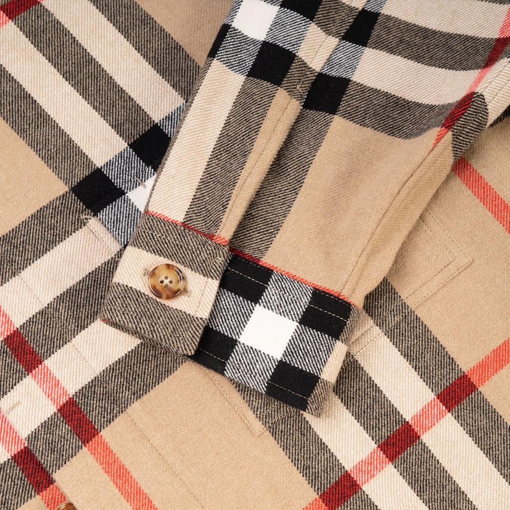 Burberry Pánská košile s kostkovaným vzorem, vlna/bavlna 80585841