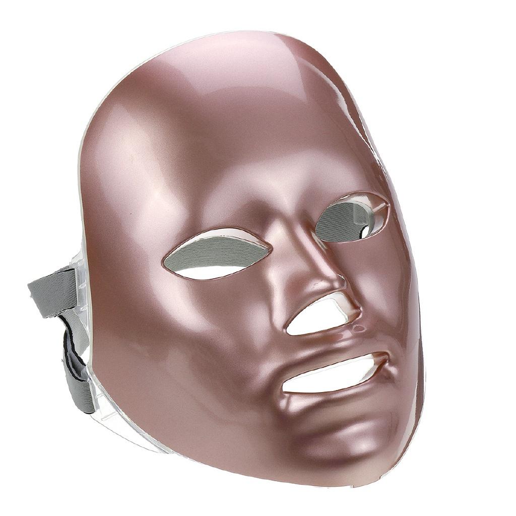 110V-220V 7 Colors LED Mask LED Photon Facial Light Mask With Neck Therapy Skin Rejuvenation Face Lifting Anti Acne Wrinkle Skin