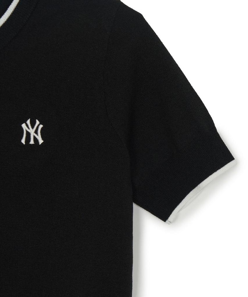 Emelbi Women'S Varsity Cooling Short Sleeve Knit Ny (Black)