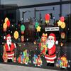 PVC Window Sticker Santa Claus Glass Sticker Fashion Xmas Decal  Shopping Mall