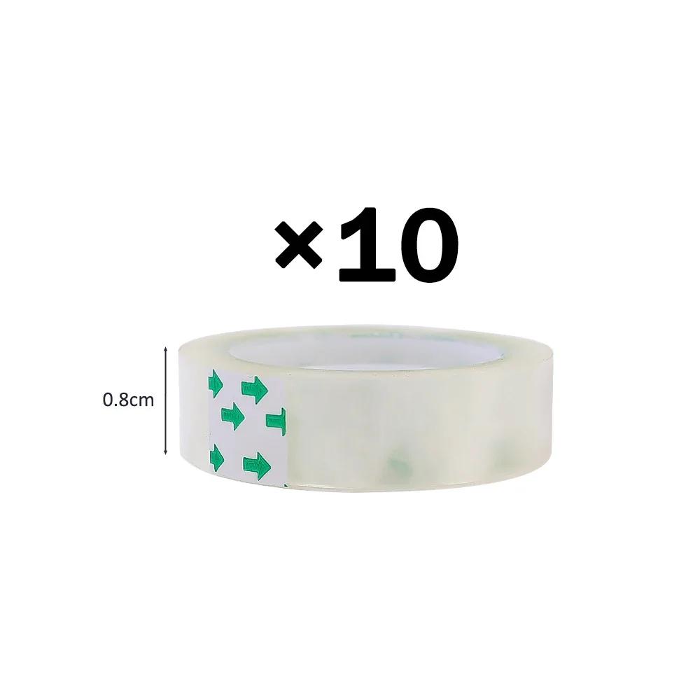 1-10 Rolls See Through Tape Refills Clear Tape Refills for Dispenser Invisible Tapes for Office Home School Supplies 18/12/8mm