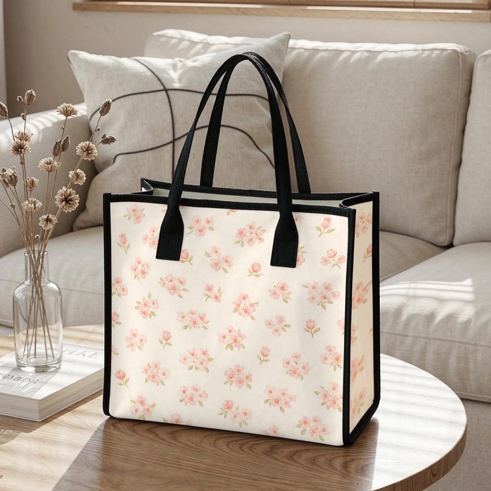 Floral Printed Tote Bag Fashion Daily Large Capacity Casual Shoulder Handbag