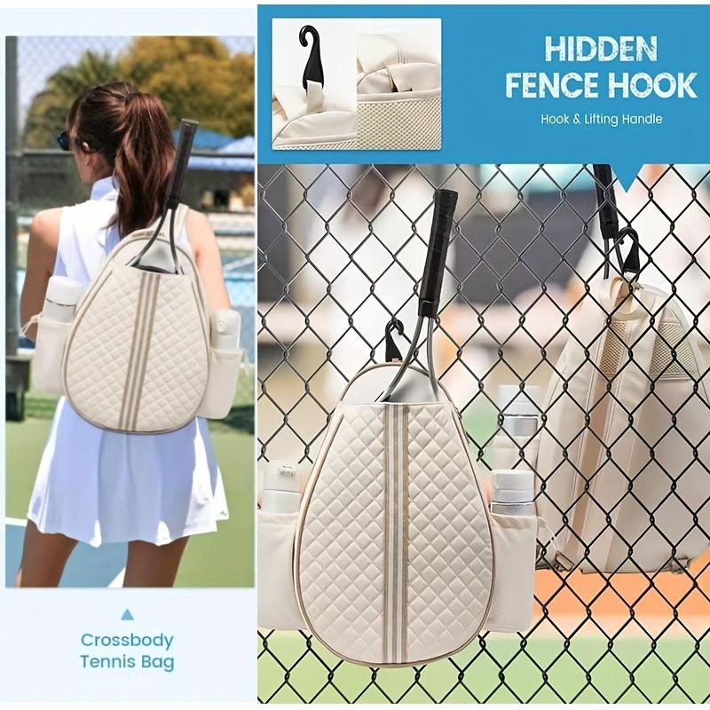 Tennis Sling Crossbody Backpack  Tennis Racket Bags For Women Men Suitable For Pickleball Tennis Badminton
