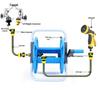 Household Car Wash Hose Storage Cart with Anti-Tangle Reel and Water Gun
