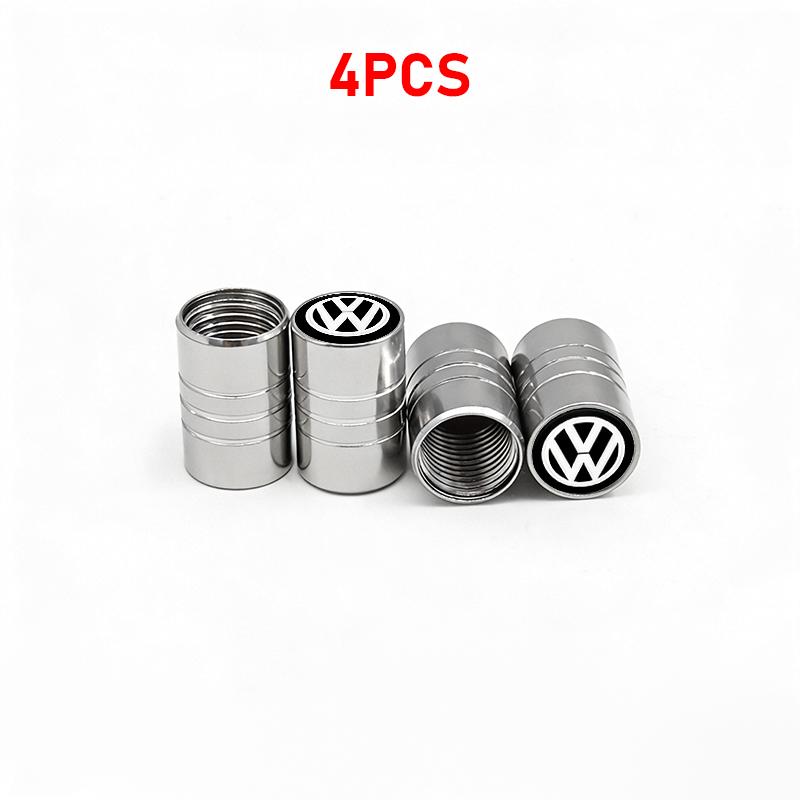 For VW Passat Touareg Magotan Golf 6 7 8 Polo Tiguan GTI Logo Car Tire Wheel Valve Caps Cover Key Chain Ring Keychain Accessory