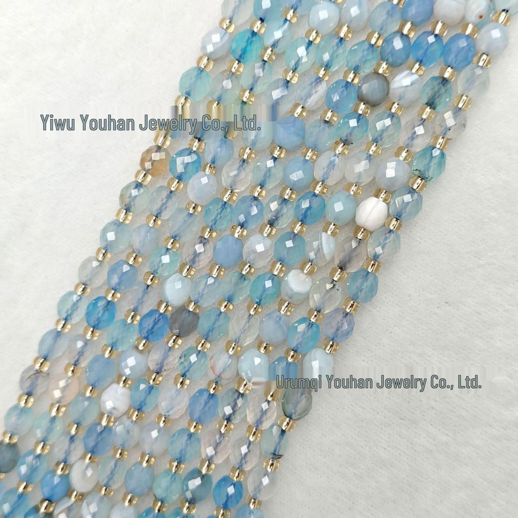 Handgefertigte facettierte Naturstein-Reiskörner, 6-8-10 mm für DIY-Schmuck