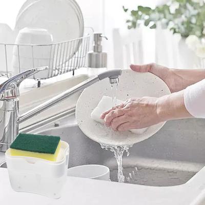 Druck Seifenspender Kunststoff Arbeitssparend Runterdrücken Spülmittelspender für Handwäsche Küchenspüle