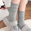 Gray Lace Stockings - Short Children's Tights - Summer Light Cotton Socks - Breathable Long Socks - Spring and Autumn Pile Socks