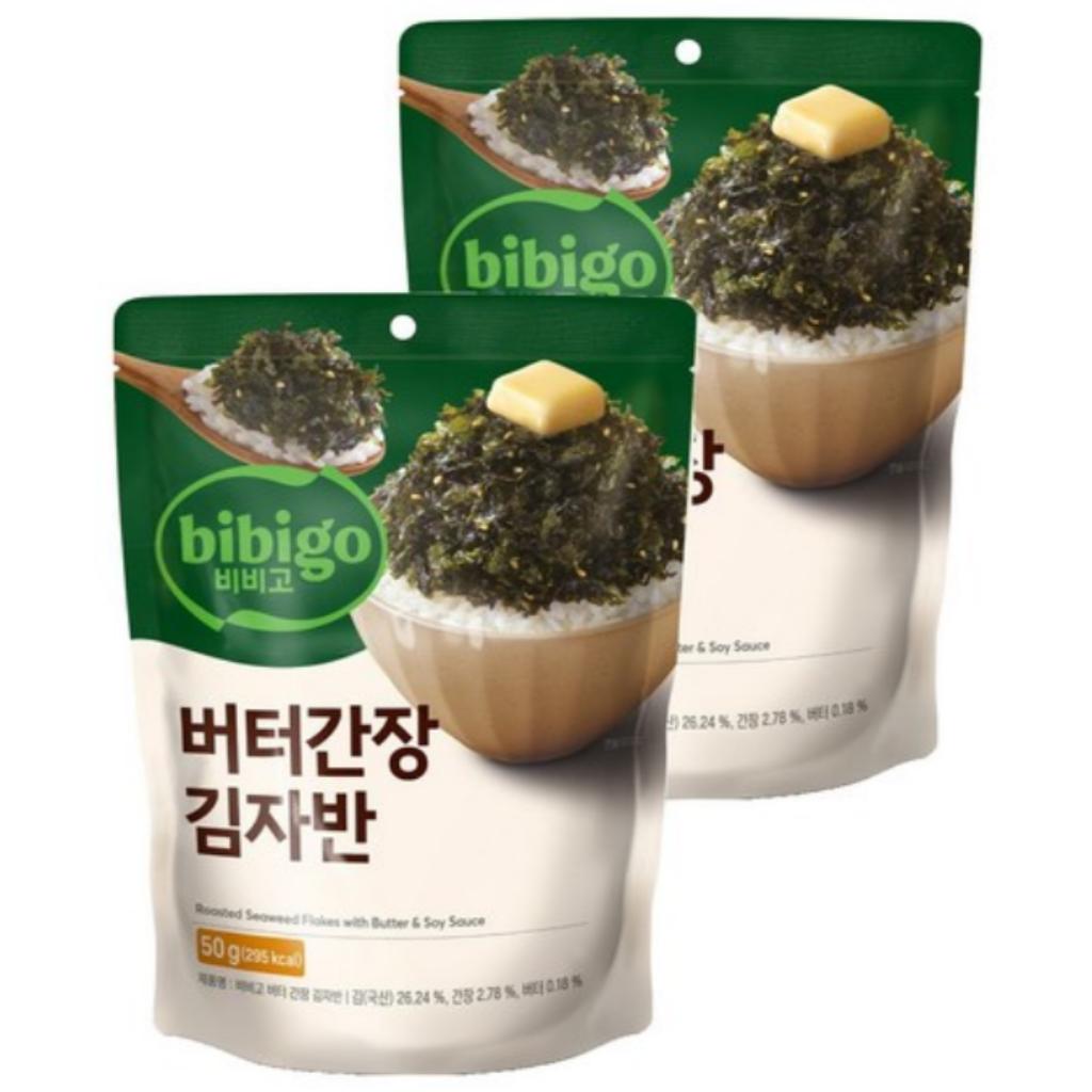 

[bibigo] Жареные хлопья морской капусты 50гx2шт Soy Sauce & Butter 2Pcs