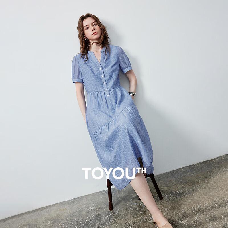 Women s Flowy Tie-Dye V-Neck High-Waist Tiered Maxi Dress S