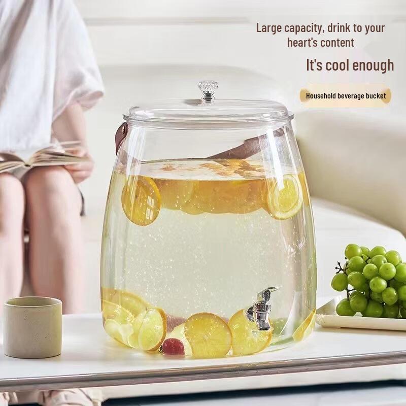 Large Capacity Cold Water Pitcher with Tap and Base