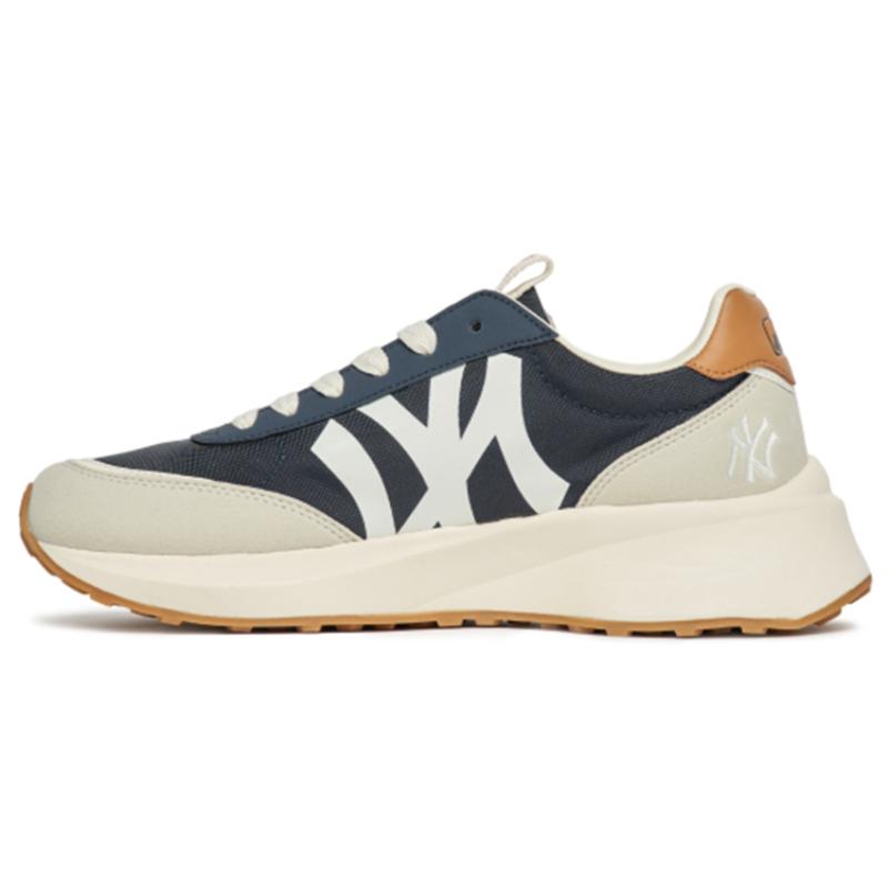 MLB Chunky Jogger Textile, Leather Cushioning Slip Resistant Abrasion Resistant Low top Chunky Sneakers Unisex Sneakers 3ASXX112N-50NYS 36.5