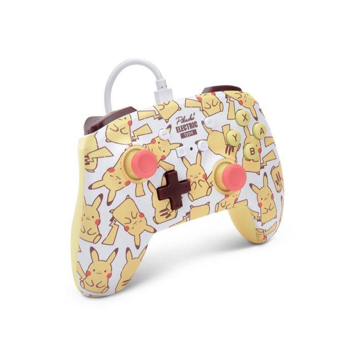 Manette filaire powera pikachu blush pour nintendo switch