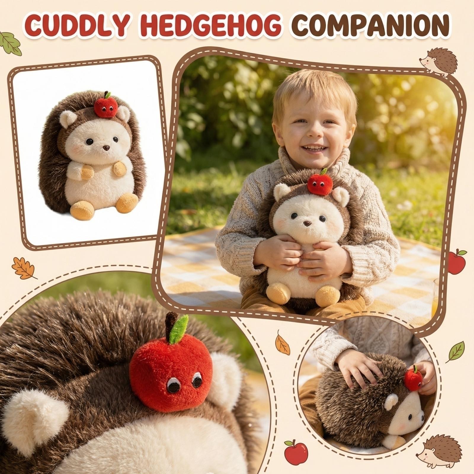 

Cartoon Hedgehog Doll Simulation Hedgehog Plush Toy Animal Doll Children s Doll Gift One Size