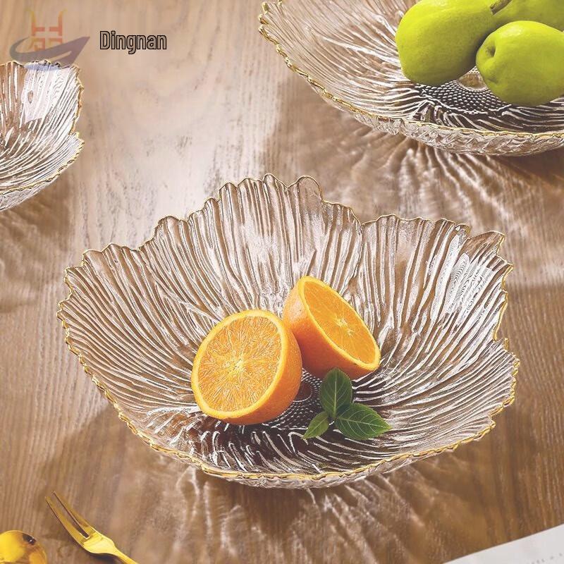 Light Luxury Petal Glass Fruit Plate