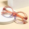 Colorful Large Round Frame Reading Glasses Women Men New Stylish Far Sighted Eyewear High Quality Prescription Glasses 0+1.0+4.0