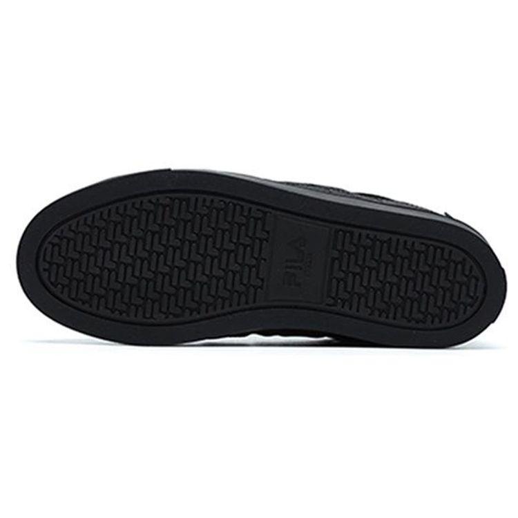 Fila Fusion Casper Fabric Synthetic Leather Low-Top Skate Shoes Women Sneaker Black T12W135109FBK