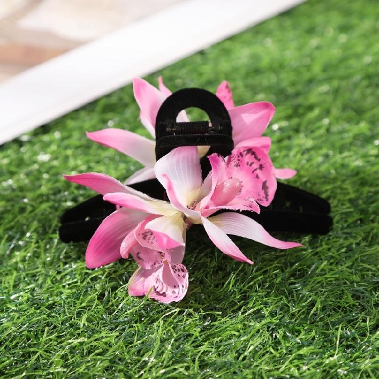 Elegant Fabric Flower Hair Claw Clip Hair Banana Barrettes Women Hair Ornaments