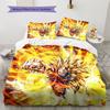 Ropa de cama con estampado de Son Goku, Juego de colcha, Funda de colcha, Funda de almohada, Regalo de cumpleaños para el hogar (1 * funda nórdica + 2 * fundas de almohada, sin núcleo)