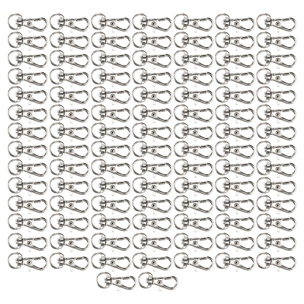 100PCS Bag Lobster Clasp Alloy Lanyard Snap Hook Lobster Claw Clasp DIY Luggage Accessories