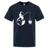 Summer Men High Quality T-shirt Blend Funny Design Astronaut Printing for Men Loose Top Cool Casual Tshirt Male Shirts