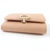 Pristine BVLGARI Bulgari Bulgari Logo Clip Leather Compact Wallet Pink 293178 Used