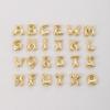18K Gold Plated Copper Balloon Bubble Chubby Alphabet Pendant Necklace