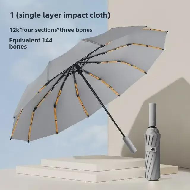 Luxury Automatic Folding Umbrella for Men – Large, Storm-Resistant, Dual-Use for Sun and Rain.