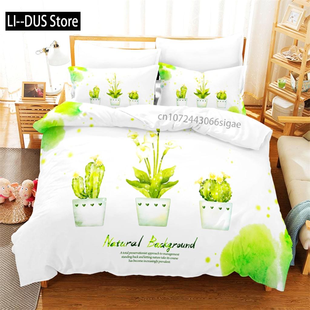 Tropical Cactus Bedding Set Duvet Cover Set 3d Bedding Digital Printing Queen Size Bedding Set Fashion Design